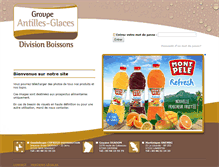 Tablet Screenshot of antillesglaces-boissons.com